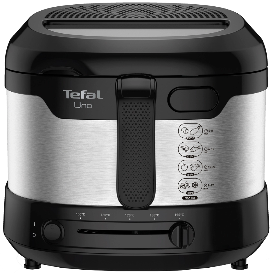 Een tefal fritteuse uno m edelstaal ff215d zwart/edelstaal koop je bij NiceSupplies.nl