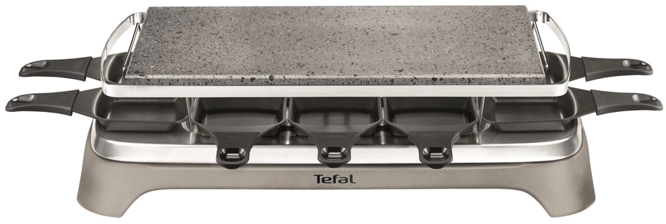 Een tefal raclette pierrade pr457b voor 10 personen grijs koop je bij NiceSupplies.nl