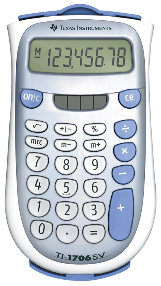 Een texas instruments zakrekenmachine ti-1706 sv koop je bij NiceSupplies.nl