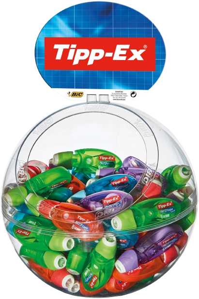 Een tipp-ex correctieroller micro tape twist in kogel-display koop je bij NiceSupplies.nl