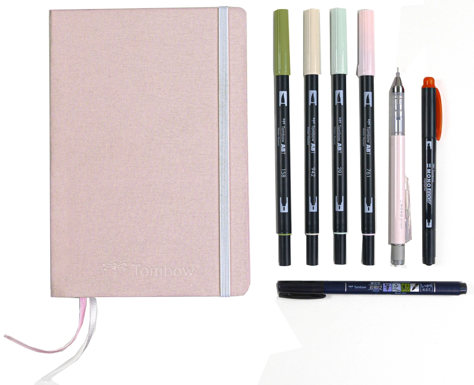 Een tombow creative journaling kit pastel inkl notitieboek koop je bij NiceSupplies.nl