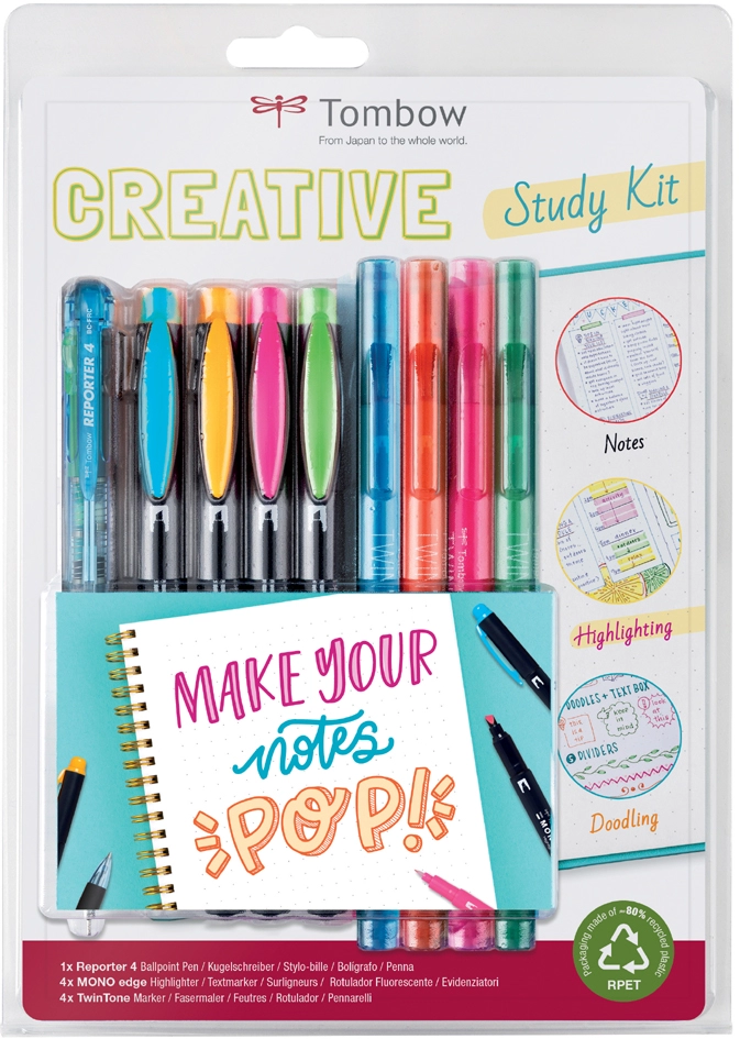 Een tombow schrijfset creative study kit 9-delig koop je bij NiceSupplies.nl