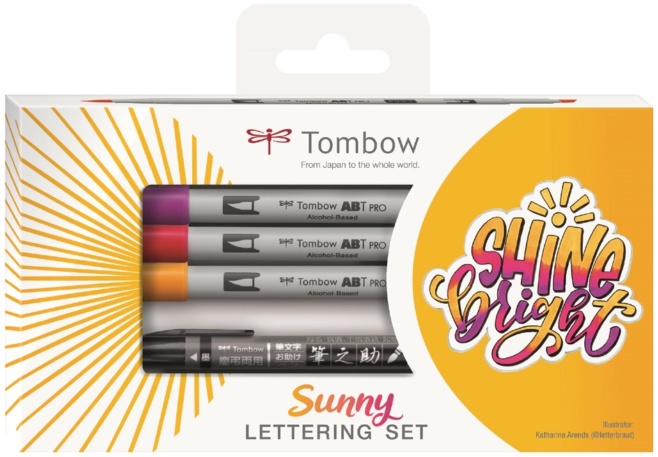 Een tombow sunny lettering-set 5-delig koop je bij NiceSupplies.nl