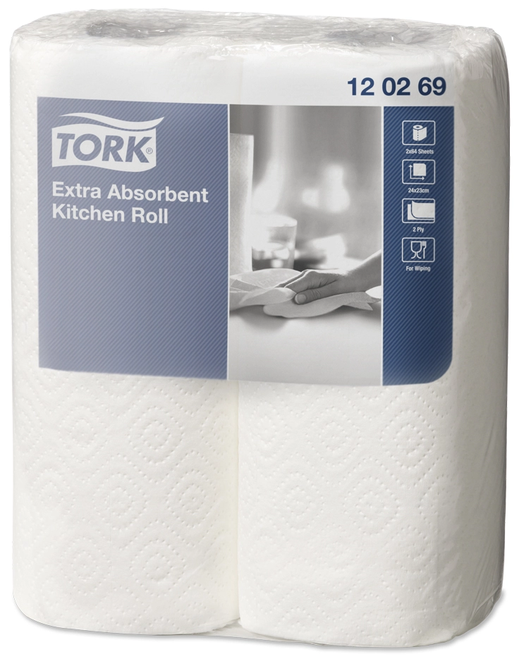 Een tork keukenrol extra absorberend 3-laags wit koop je bij NiceSupplies.nl