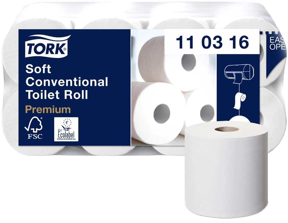 Een tork toiletpapier 3-laags wit koop je bij NiceSupplies.nl