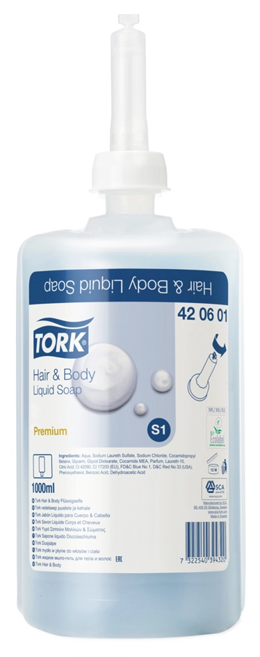 Een tork vloeibaarzeep hair en body 1 000 ml koop je bij NiceSupplies.nl