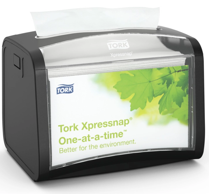 Een tork xpressnap servetten-tischdispenser rood koop je bij NiceSupplies.nl