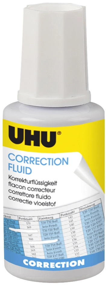 Een uhu correctievloeistof correction fluid wit 20 ml koop je bij NiceSupplies.nl