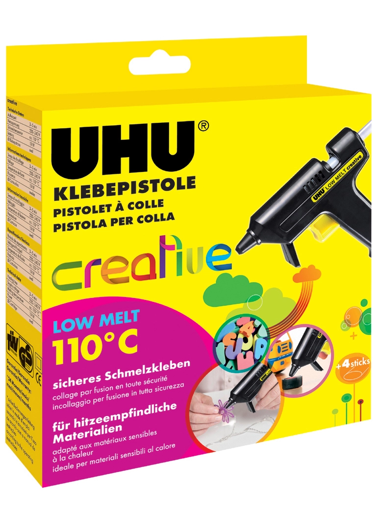 Een uhu lage temperatuur-lijmpistool low melt creatief koop je bij NiceSupplies.nl