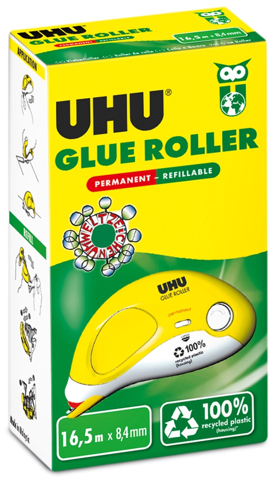 Een uhu lijmoller lijm roller-permanent-8-4 mmx16-5 m koop je bij NiceSupplies.nl