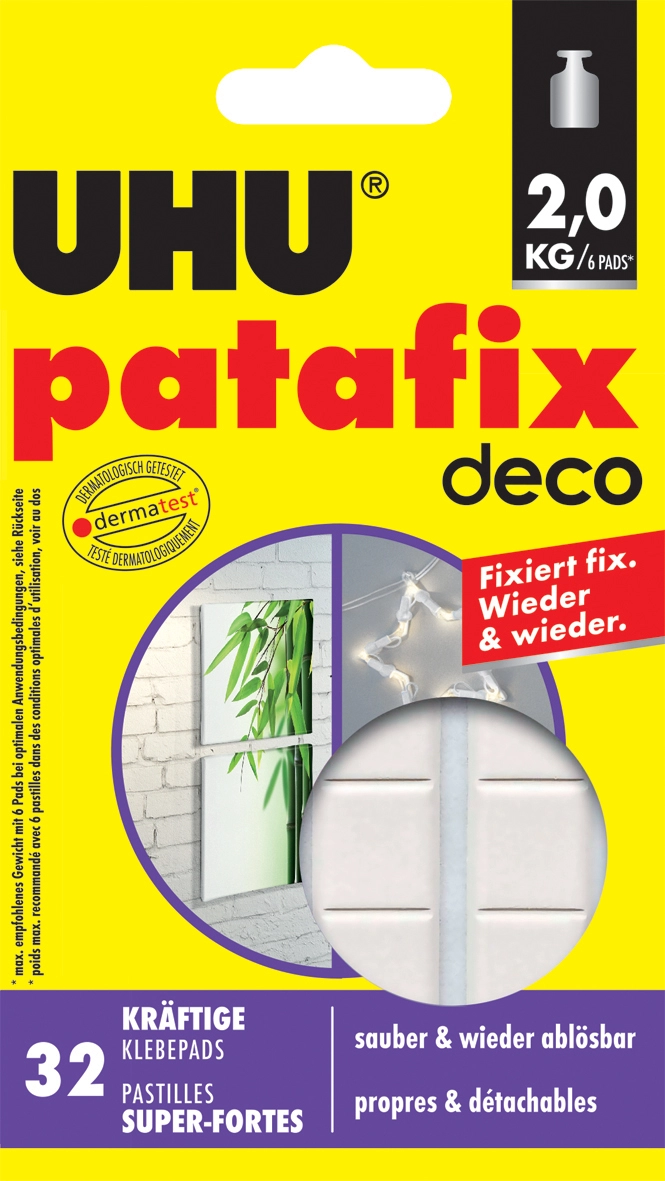 Een uhu lijmpads patafix homedeco verwijderbaar wit koop je bij NiceSupplies.nl