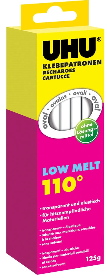 Een uhu lijmpatroon low melt 125gr transparant koop je bij NiceSupplies.nl