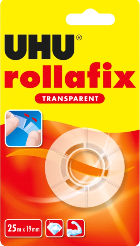 Een uhu plakband rollafix transparant inclusief handafroller koop je bij NiceSupplies.nl