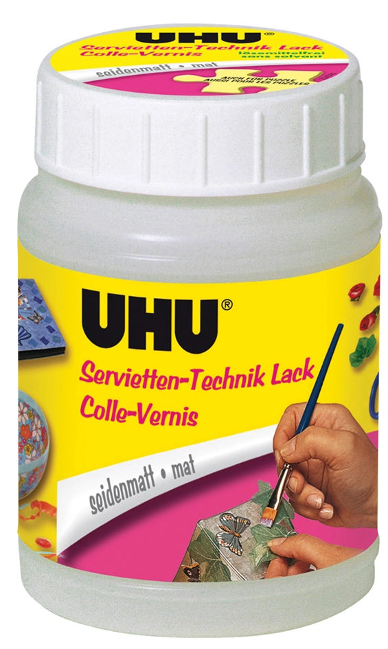 Een uhu servetten-techniek-lak seidenglans inhoud 150 ml koop je bij NiceSupplies.nl