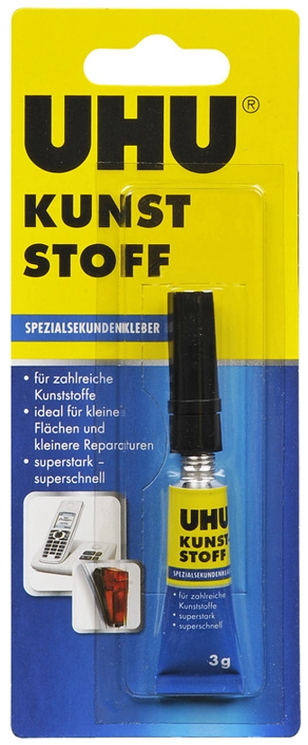 Een uhu speciaal secondelijm kunststof 3gr tube koop je bij NiceSupplies.nl