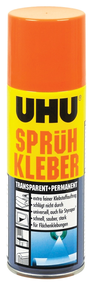 Een uhu spray lijm permanente transparant 200 ml koop je bij NiceSupplies.nl