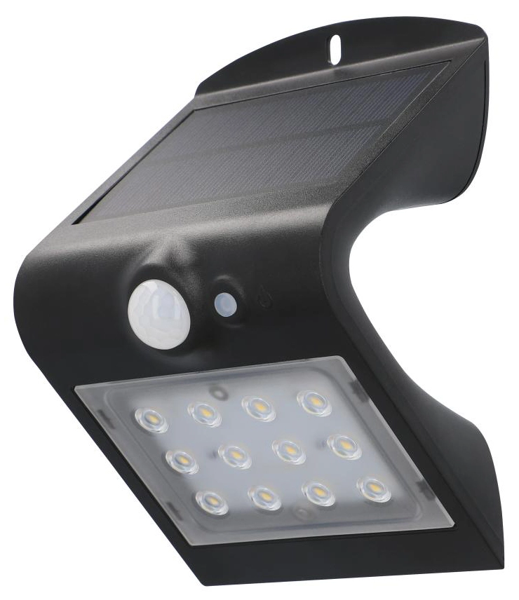 Een unitec solar-led-wandlamp met bewegingsmelder zwart koop je bij NiceSupplies.nl