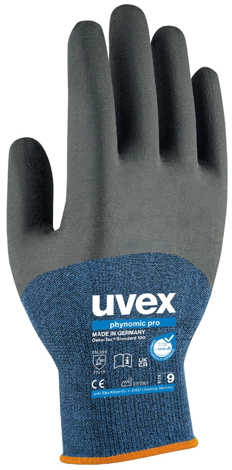 Een uvex werkhandschoenen phynomic pro blauw/antraciet maat 12 koop je bij NiceSupplies.nl