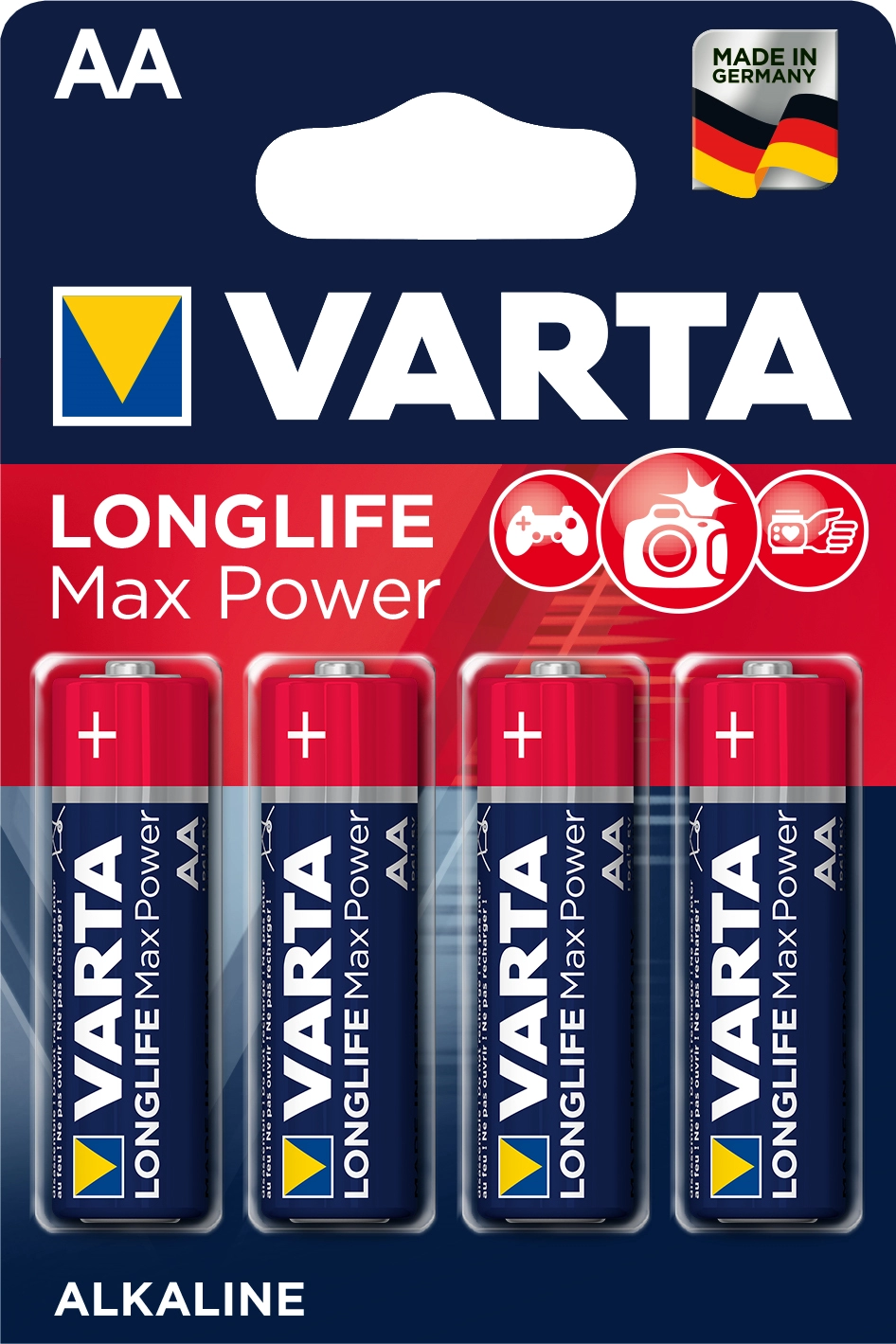 Een varta alkaline batterij longlife max power mignon aa koop je bij NiceSupplies.nl