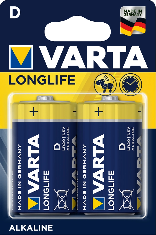 Een varta alkaline batterij longlife mono d-lr20 koop je bij NiceSupplies.nl