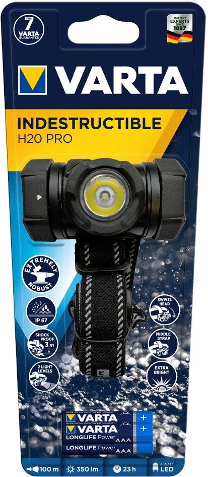 Een varta koplamp indestructible h20 pro inkl 3 micro aaa koop je bij NiceSupplies.nl