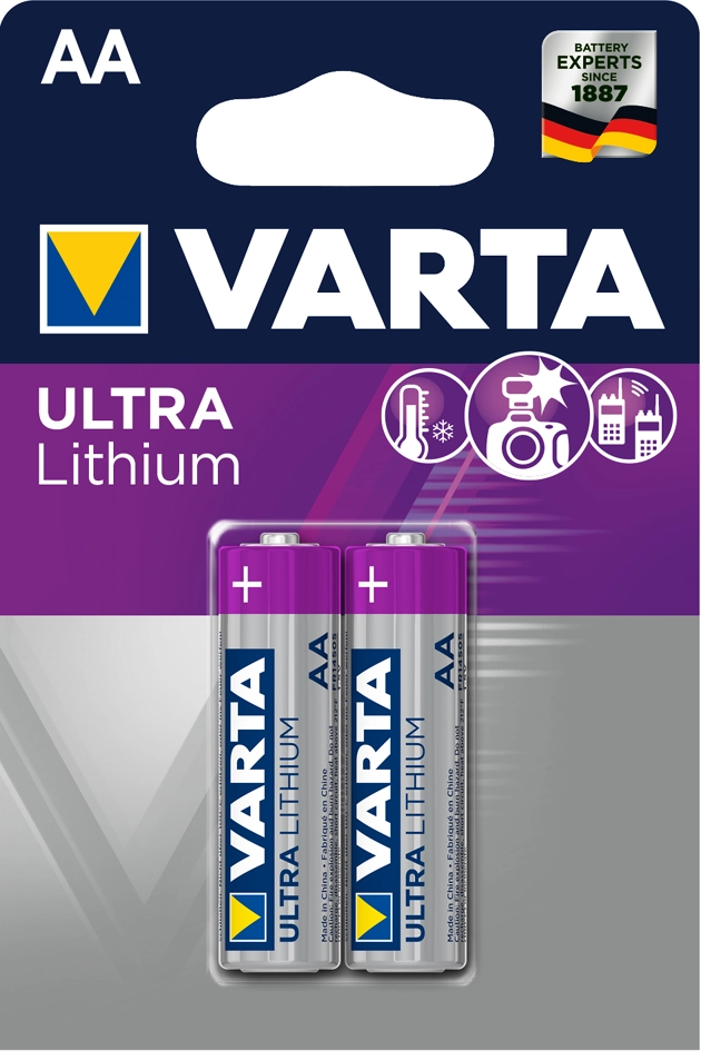 Een varta lithium batterij ultra lithium mignon aa 2 stuks koop je bij NiceSupplies.nl