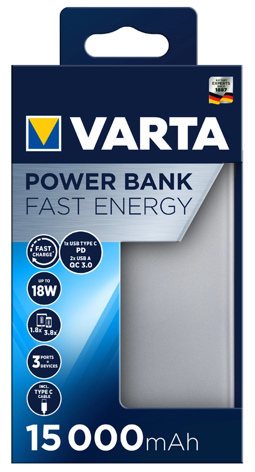 Een varta mobiler reserve-accu power bank fast energy 20000 koop je bij NiceSupplies.nl