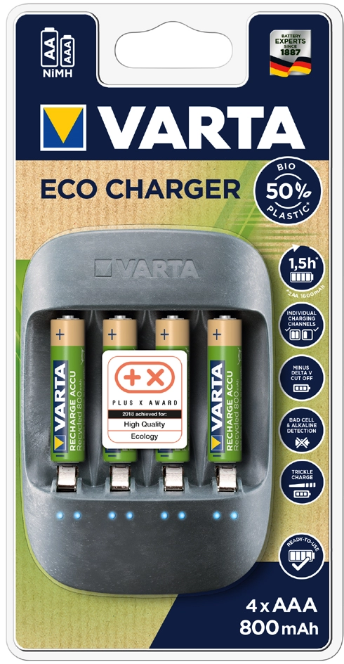 Een varta oplader eco charger incl 4x micro aaa koop je bij NiceSupplies.nl