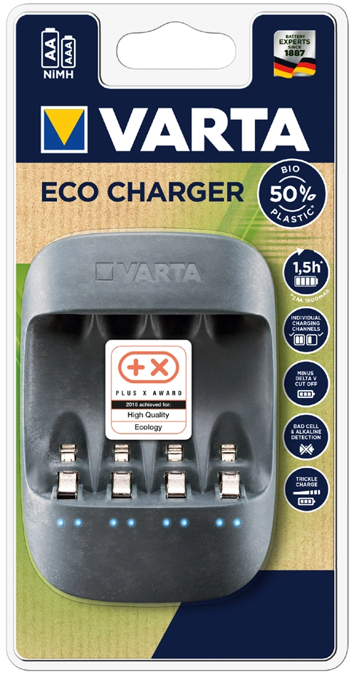 Een varta oplader eco charger leeg koop je bij NiceSupplies.nl