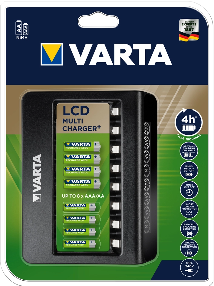 Een varta oplader lcd multi charger+ zonder batterijen koop je bij NiceSupplies.nl