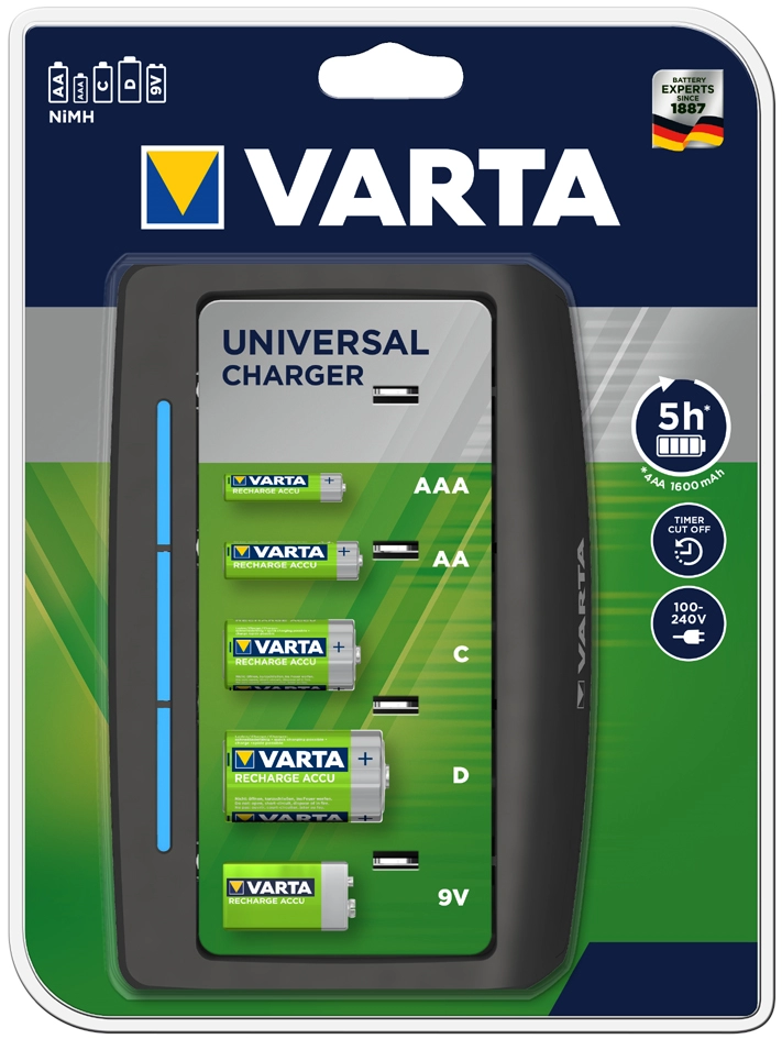 Een varta oplader universeel charger koop je bij NiceSupplies.nl