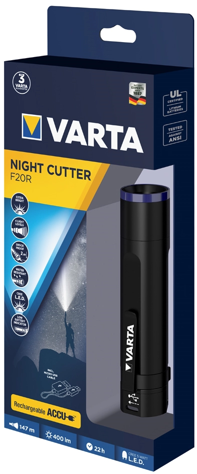 Een varta premium-zaklamp night cutter f20r koop je bij NiceSupplies.nl