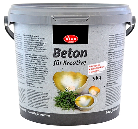 Een viva decor giet-beton feinkörnig 5,0 kg eimer koop je bij NiceSupplies.nl