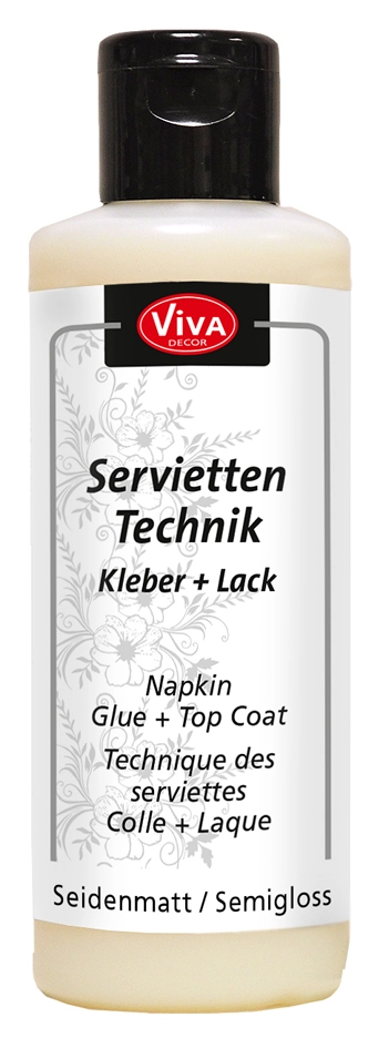 Een viva decor servetten-technik lijm + lak 82 ml koop je bij NiceSupplies.nl