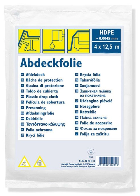 Een westex afdekfolie standard hdpe transparant 4x5 m koop je bij NiceSupplies.nl