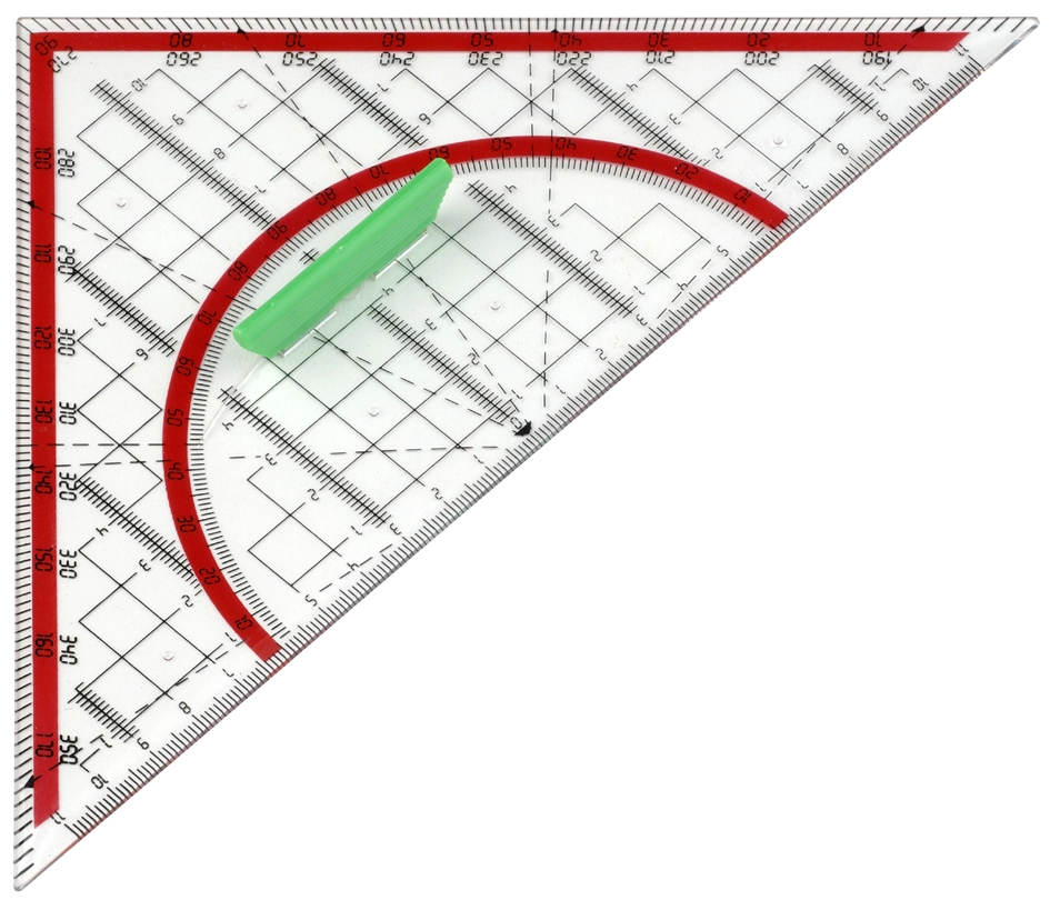 Een wonday geodriehoek hypotenusa 240mm koop je bij NiceSupplies.nl