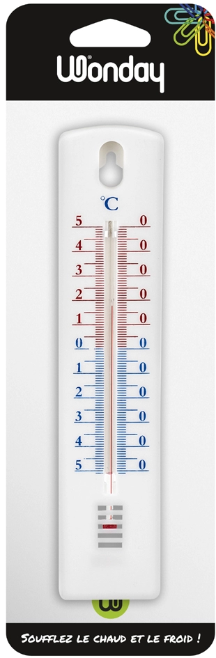 Een wonday wandthermometer van polystyrol wit koop je bij NiceSupplies.nl